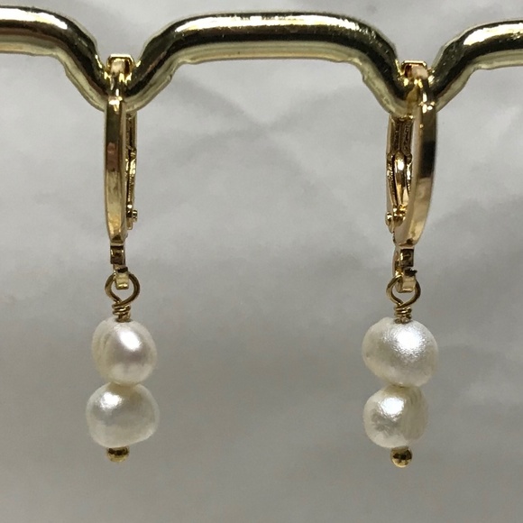Lucrezia Borgia Double Natural Pearl Gold Renaissance Earrings Handmade Replicas - Picture 7 of 14